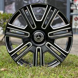 26” Madison Frost 032 Gloss Black Milled Finish 5 Lug Wheels And Tires Package