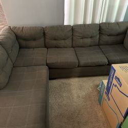 Grey Sectional/ Convertible Bed