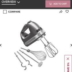 Kitchenaid 9speed Hand Mixer