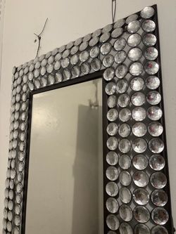 Metal standing mirro