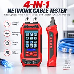 Network Cable Tester 4 In 1 Multi-function Fiber Optical Power Meter Visual Fault Locator Noise-free LAN Line Tracking ,Accurate
