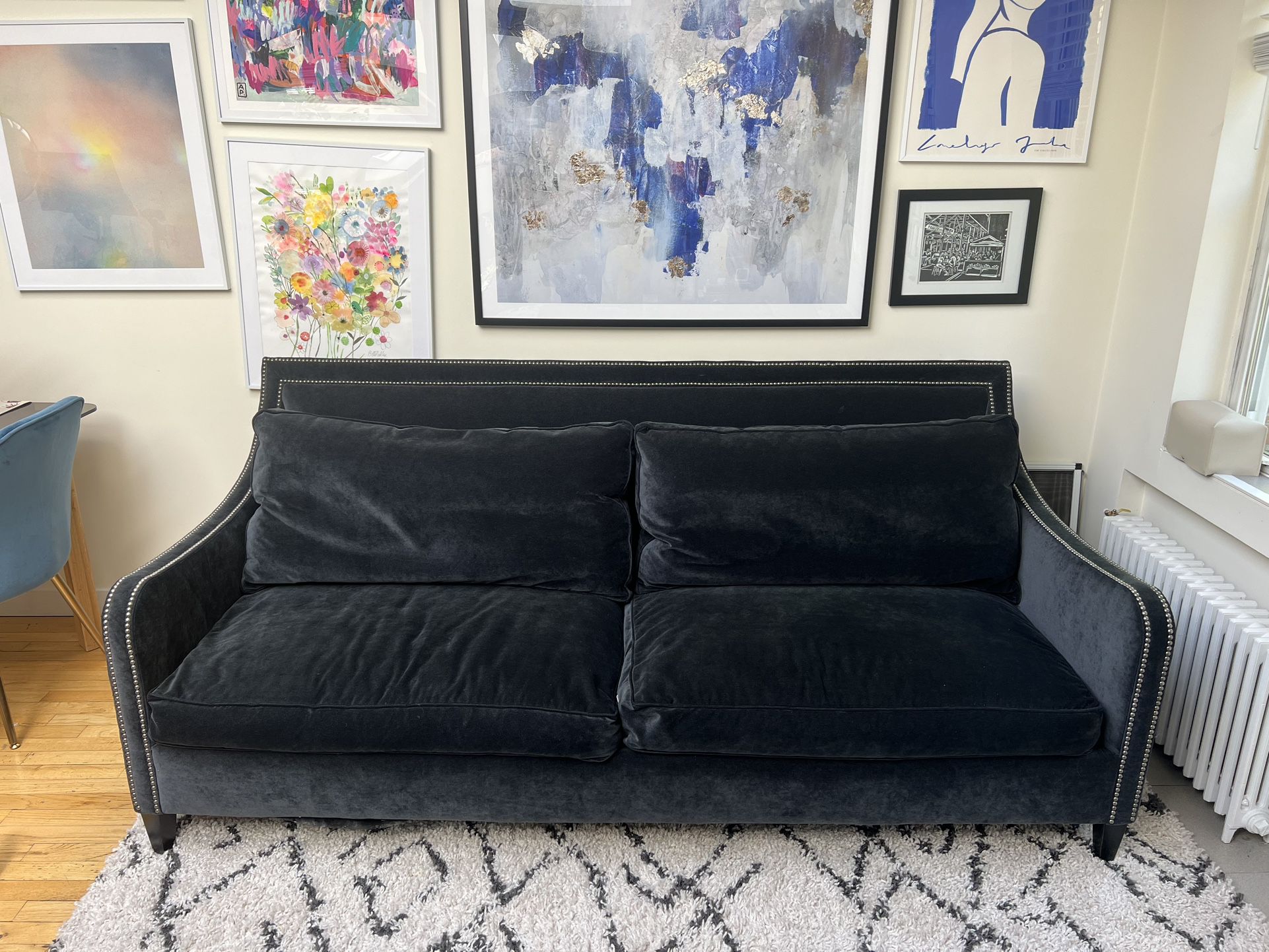 Custom Velvet Sofa - Make Me An Offer 
