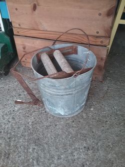Vintage mop bucket
