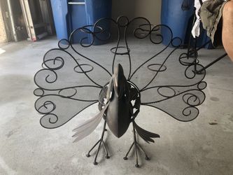 Metal Turkey Fan/ Candle Holder