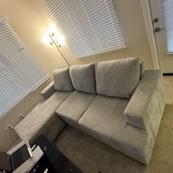 Living Spaces Reversible Chaise Sectional (Grey) – $400 OBO