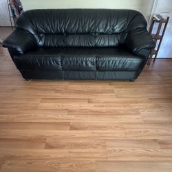 Black Leather Sofa