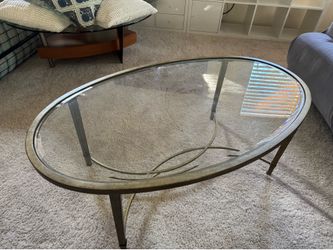 Glass top coffee table