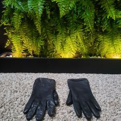 Womens Black Leathet Gloves