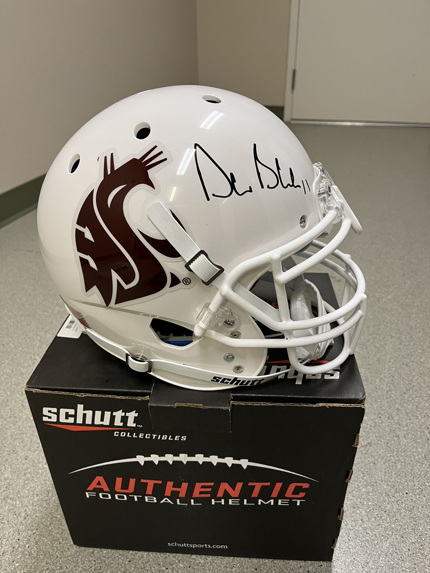 Drew Bledsoe SIGNED Washington State Helmet