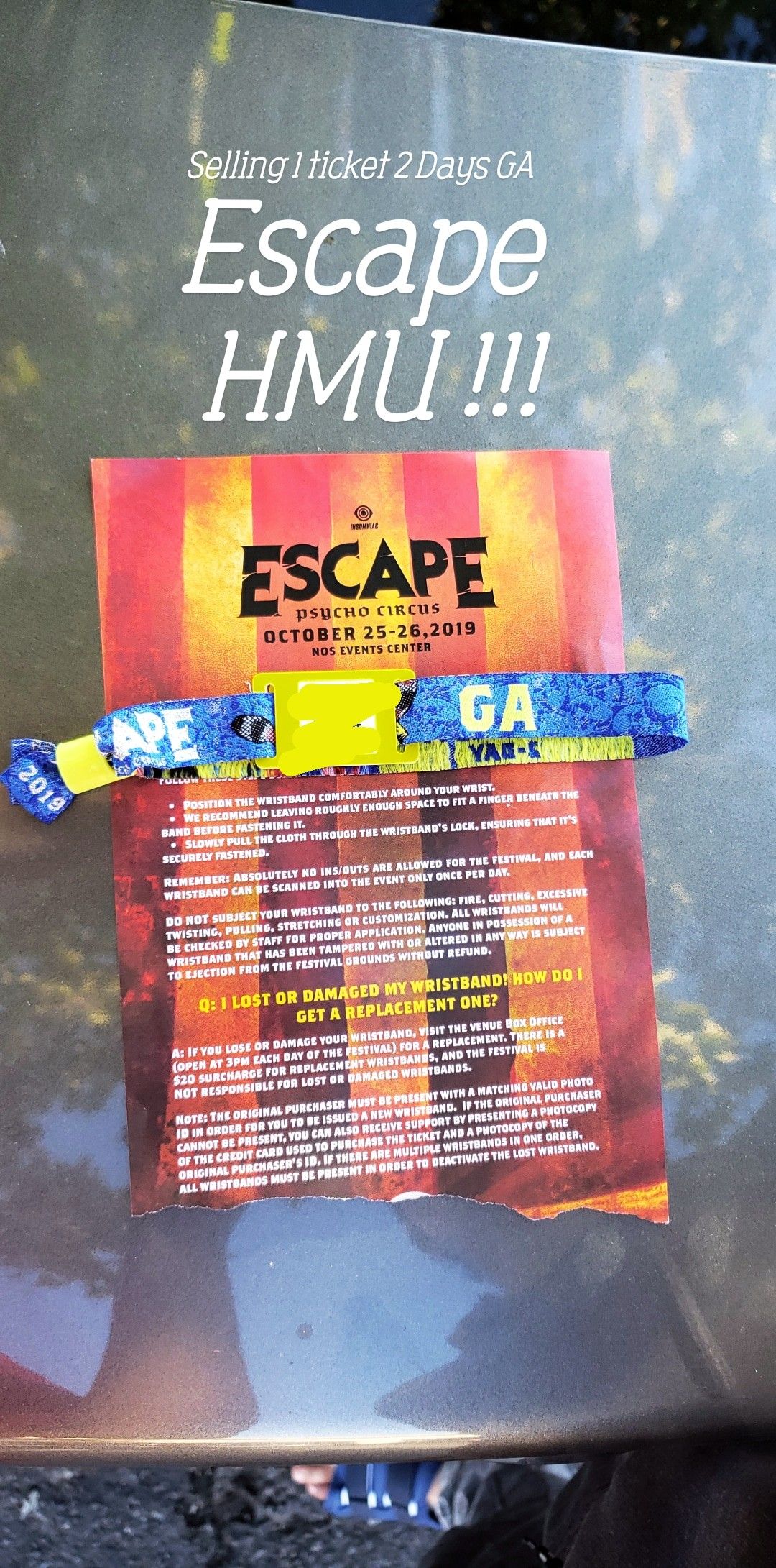 Escape GA 2 day pass