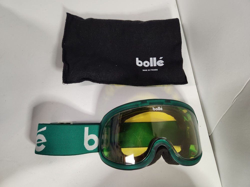 Bolle X500 Phototropic Goggles Green Vintage Ski Snowboard Snowmobile France