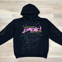 Authentic Black Sp5der Hoodie Size S