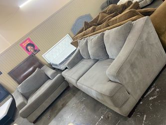 Fabric sofa and chair