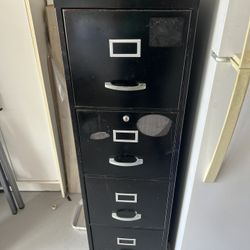 Black Metal Filing Cabinet