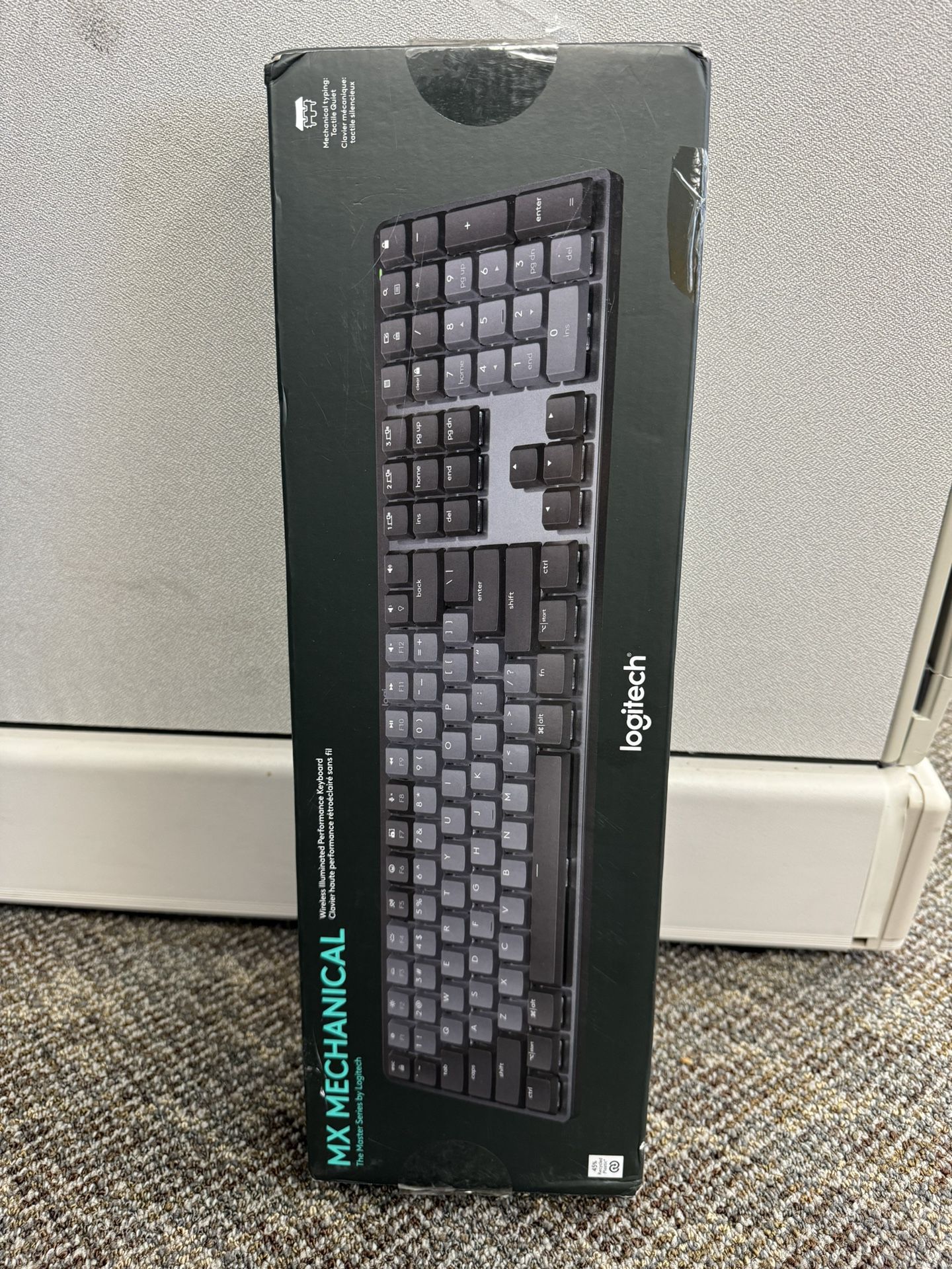 Logitech Mx Mechanical Tactile Quiet Keyboard Full Size With Bonus Palm Rest