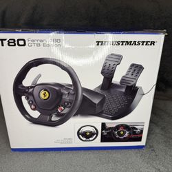 Thrustmaster T80 Ferrari 488 GTB Edition Racing Wheel - Black (PS5/PS4/PC)