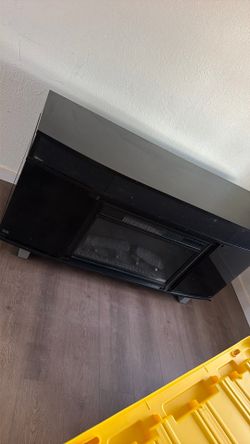 Fireplace tv stand