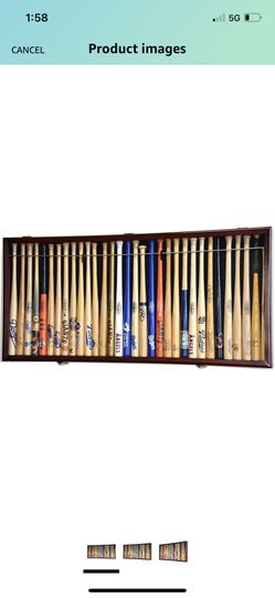 Mini 18" Baseball Mini Bat Display Case Cabinet Holder Rack w/98% UV Lockable
