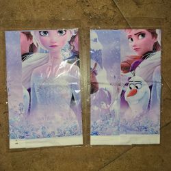 Frozen 2PCS Winter Ice Princess Themed Birthday Party Decoration Princess Table Cover for Girls Birthday Party