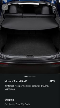 [New] Model Y Parcel Shelf