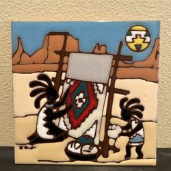 Earthtones Tile Southwestern Ceramic Tile Decor 6”H x 6”L