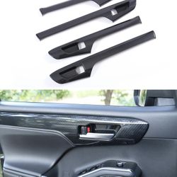 Sporty Carbon Fiber Grain Interior Door Strip Trims For Toyota Highlander 