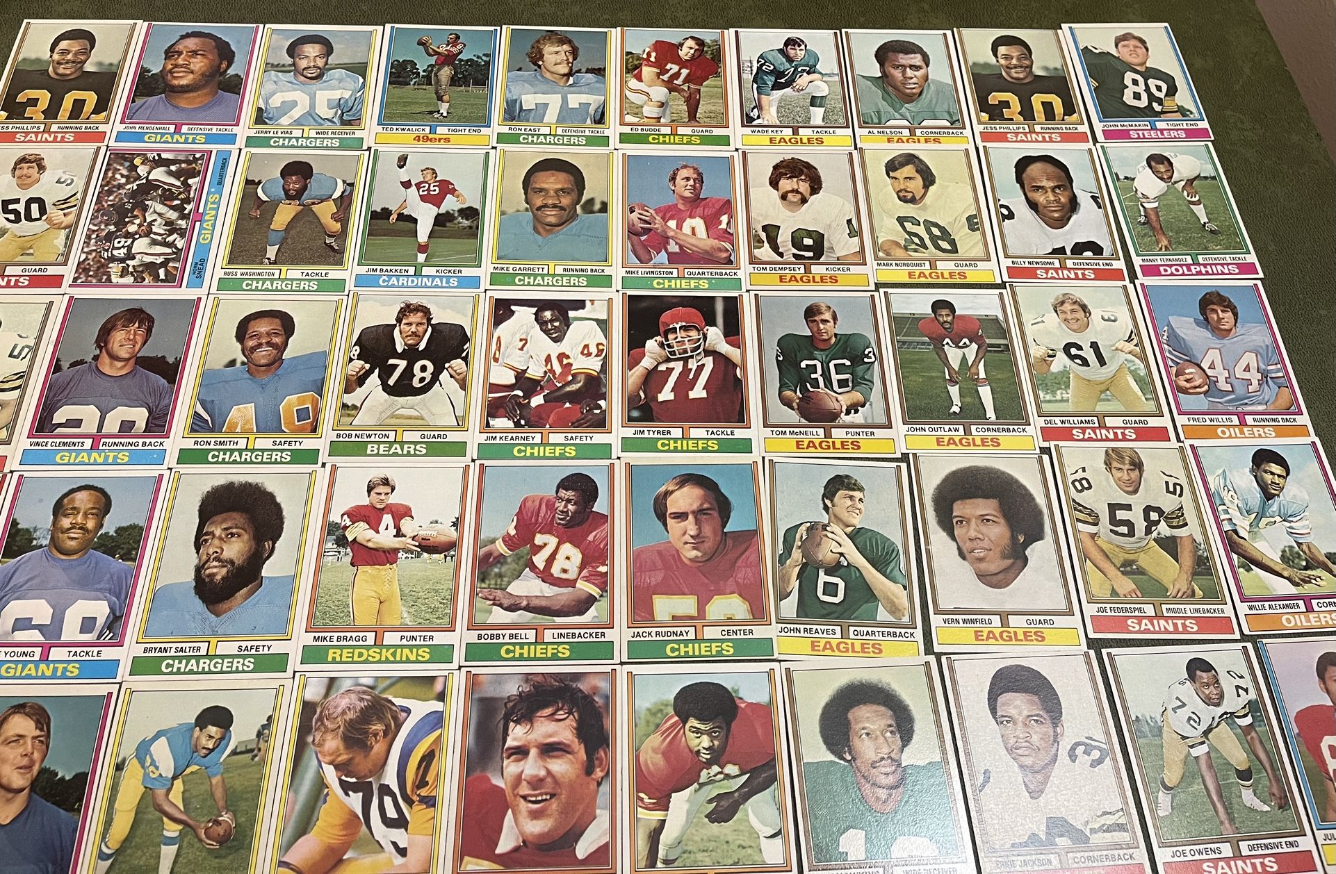 Lot of 50 1973 topps football cards #8
