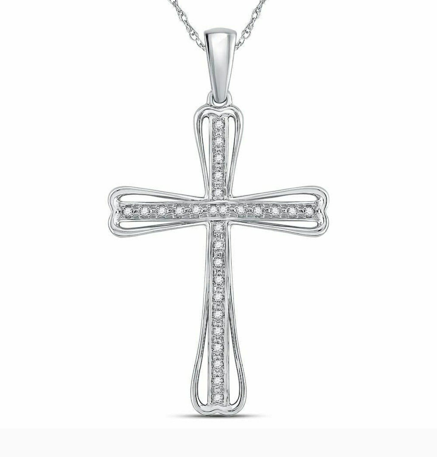 (Shipped Only) Diamond Cross Pendant