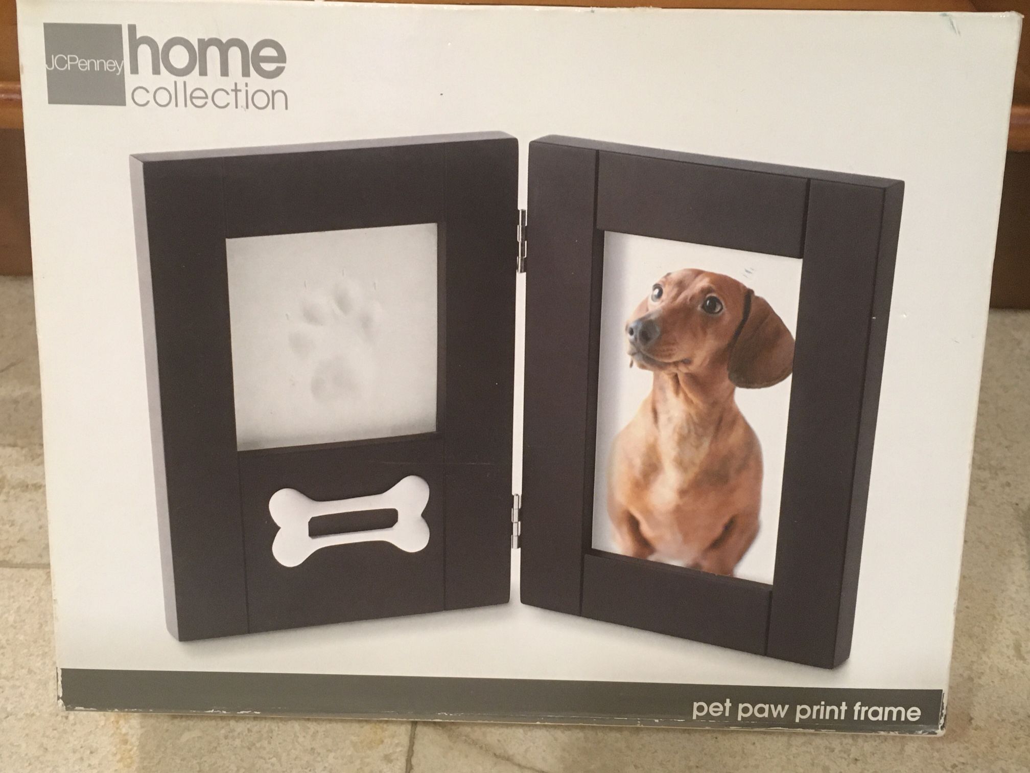 Dog or Cat Paw Print Pet Keepsake Photo Frame With Clay Imprint Kit