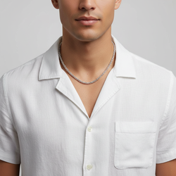 Sterling Silver 18" Graduated Byzantine Necklace