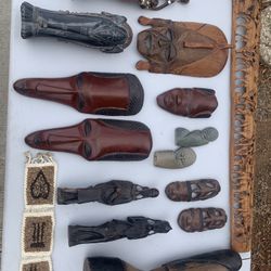Collection of masks and sculptures