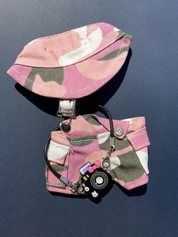 Labubu Pink Camouflage Overalls 