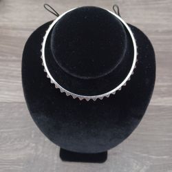 Thin Pyramid Studs Metal Bangle