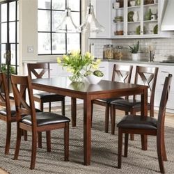 Thornton 7 Piece Dining Set Dark Brown