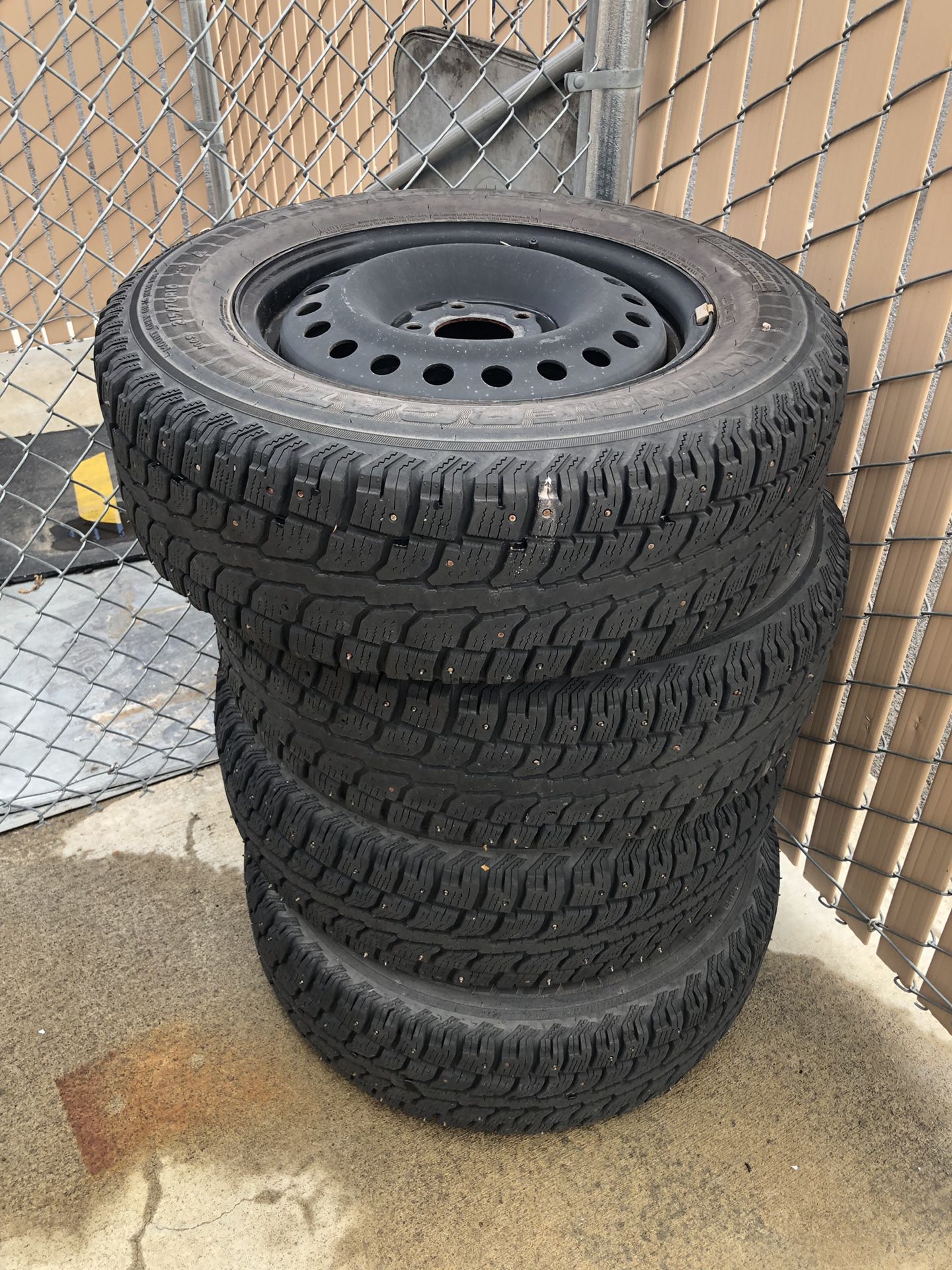 215/70/R16 5x4.5 Lug Studded Winter Tires