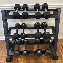 Dumbbell Set and Rack 