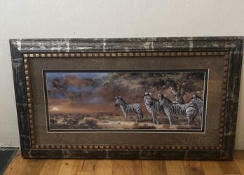 Zebra picture frame