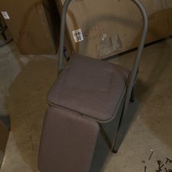 Nisorpa Yoga Auxiliary Foldable Chair with Lumbar Back Support Balance Handstand Training Tool Yoga Equipment Metal Folding Chair Balance Handstand Tr