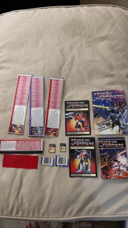 Vintage 1980s G1 Transformers Paperwork Mega Lot - Manuals, Tech Specs, Robot Points