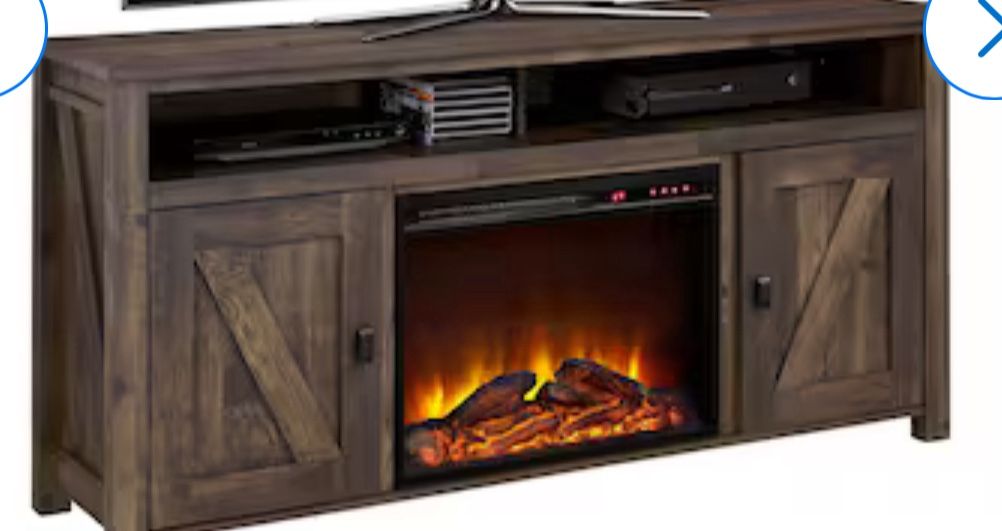 Electric Fireplace Farm House Tv Stand