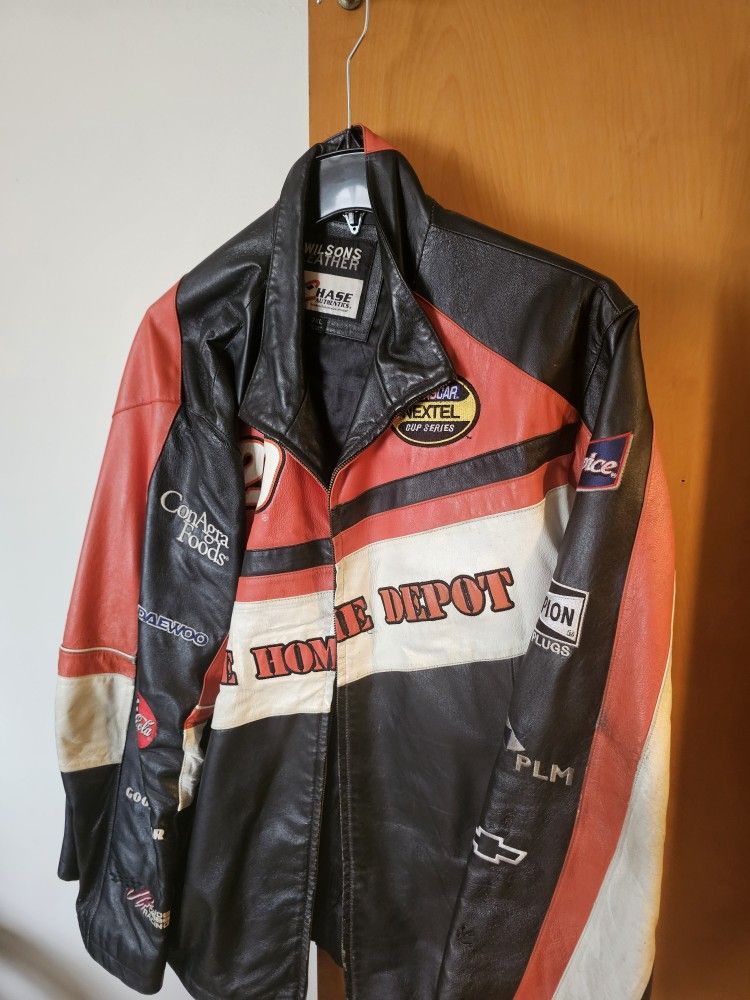 Vintage Nascar Leather Coat