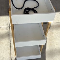 Corner Stand With Outlet And Wheels