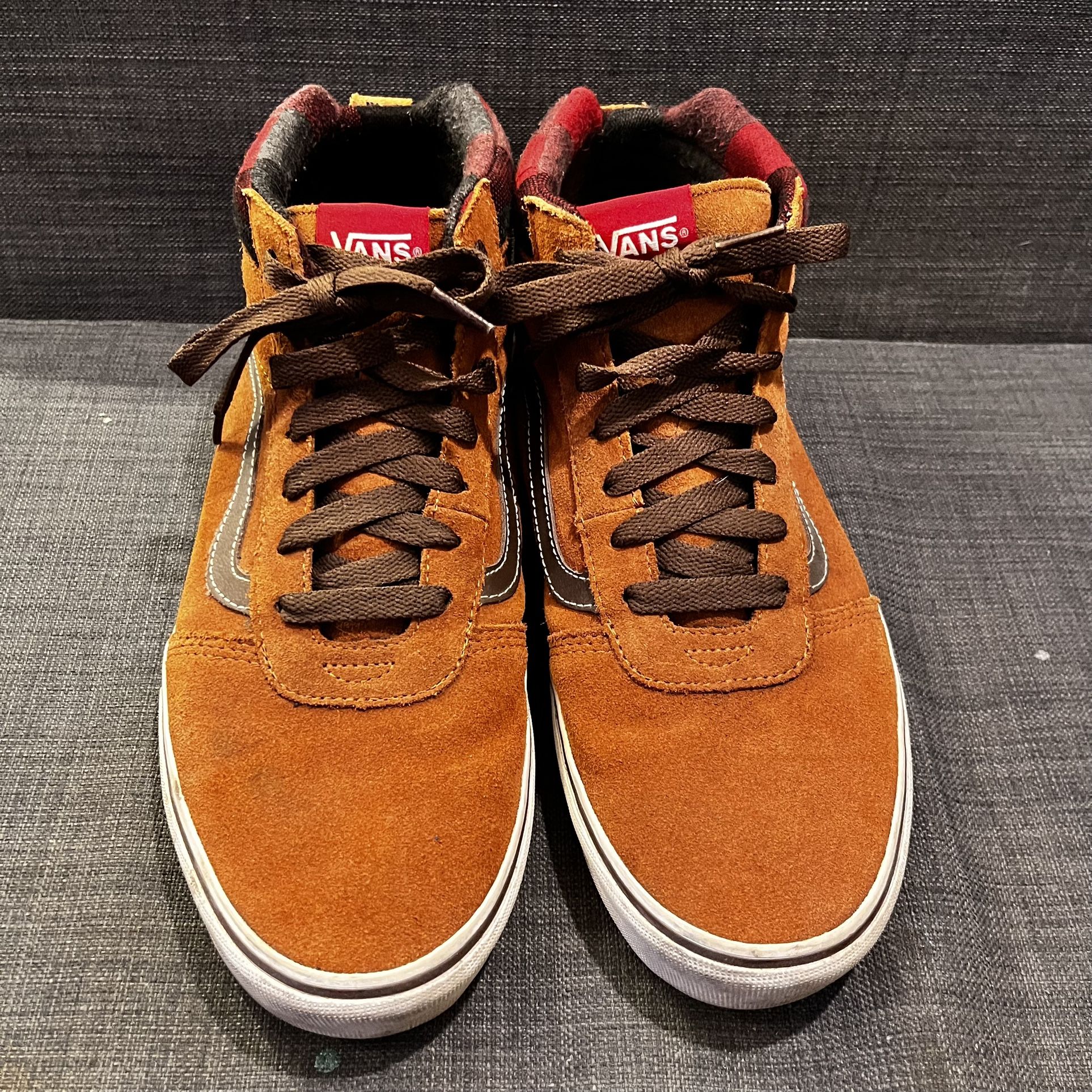 Vans Sk8-Hi MTE DR Burnt Orange Plaid Men’s Size 12