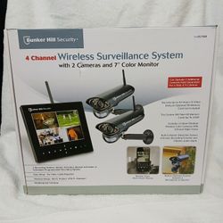 Wireless Security System W/ 7 Inch Color Monitor 
