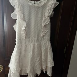White with Pink Stars Dress From A High End Store