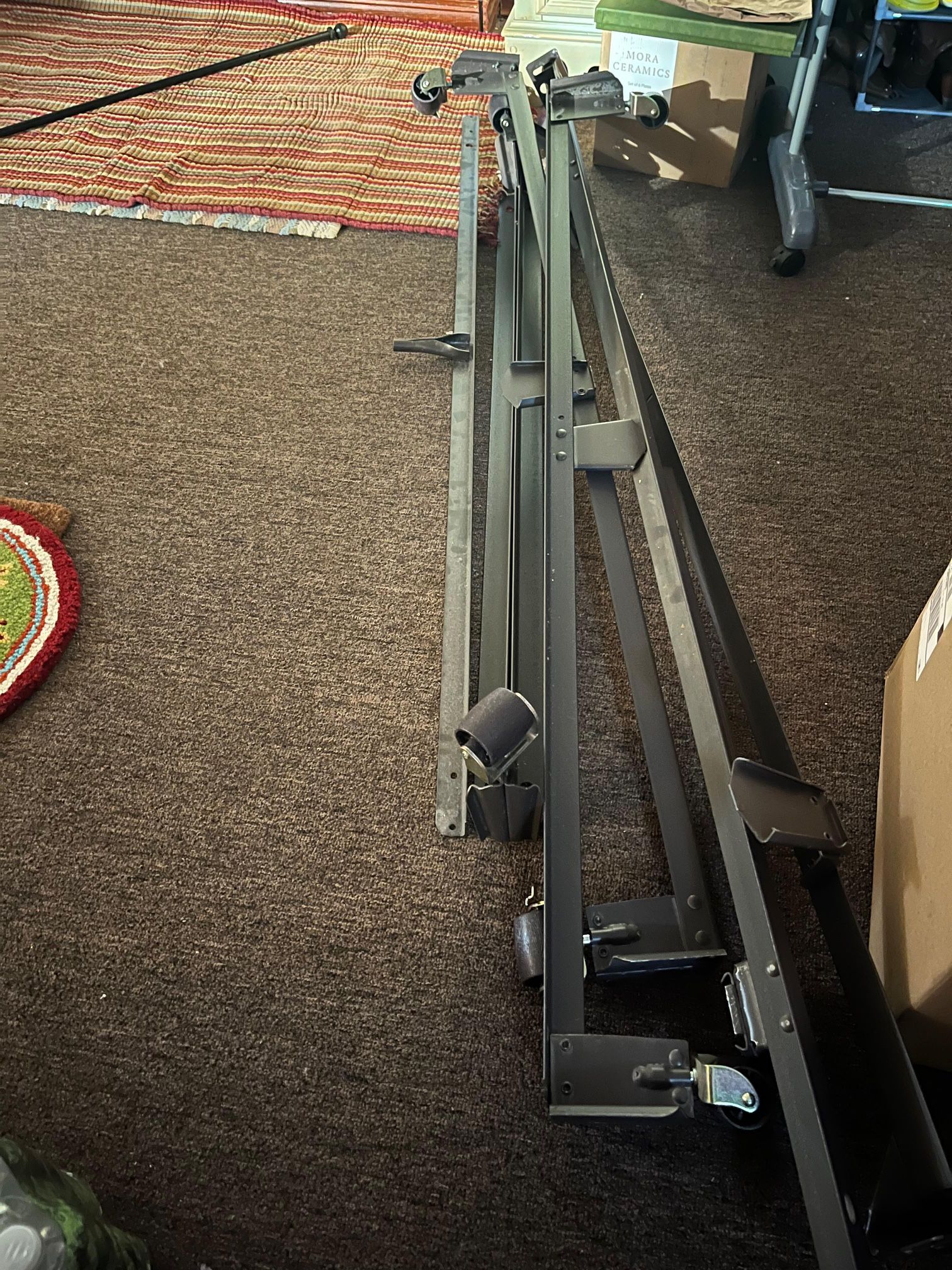 Queens Bed Frame Metal Iron With Headboard Attachment Option