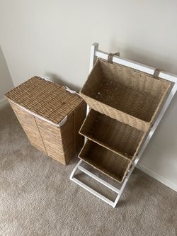 Wicker Bathroom Set