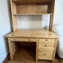 Wood Desk With Chair 