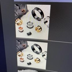 UNOPENED Black Single Flare Eyelets Gauge 1/2in