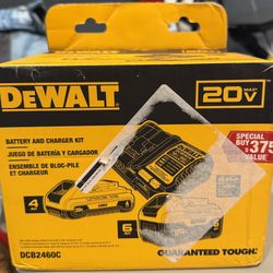 Dewalt 20V MAX Lithium-Ion 6.0Ah and 4.0Ah Battery and Charger Starter Kit
